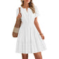 💐 PROMO EXCEPTIONNELLE -50% ! Mini-robe à volants en mousseline – Fluide, aérienne, féminine 🍃💕 【Qualité Premium】