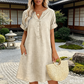 🏖️ 50 % DE RÉDUCTION POUR UNE DURÉE LIMITÉE ! 👗 Robe-tunique à col en V pour femme – Coupe ample, poches et tissu respirant