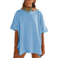 🔥 55 % de réduction 🌼 Haut femme col bateau, coupe large, unicolore ✨