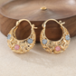 🌙 PROMO LIMITÉE 50% DE RÉDUCTION ! ✨ Boucles d'Oreilles Croissant – Plaqué Or, Émaillé, Filigrane ✨