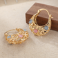 🌙 PROMO LIMITÉE 50% DE RÉDUCTION ! ✨ Boucles d'Oreilles Croissant – Plaqué Or, Émaillé, Filigrane ✨