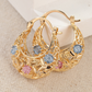 🌙 PROMO LIMITÉE 50% DE RÉDUCTION ! ✨ Boucles d'Oreilles Croissant – Plaqué Or, Émaillé, Filigrane ✨