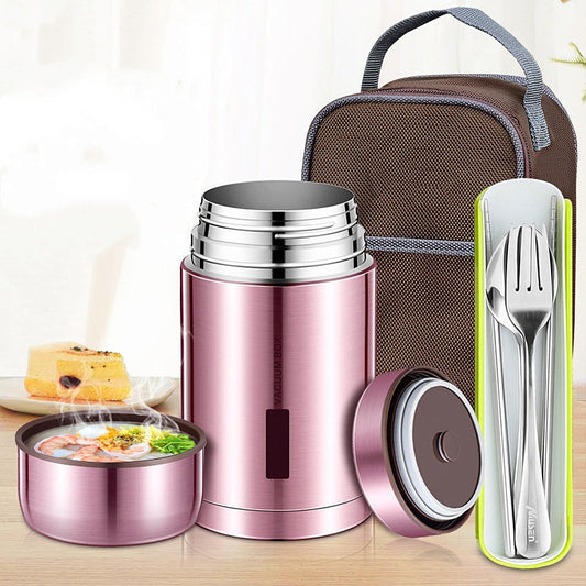 🍱 PROMO LIMITÉE 50% DE RÉDUCTION ! ✨ Thermos Acier Inoxydable 316 – Isolation Sous Vide, Étanche, Cuisson Thermique 🍜