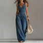 👖 PROMO LIMITÉE 50% DE RÉDUCTION ! 💥 Combinaison Jean Sans Manches Femme – Boutons Vintage, Coton Respirant, Jambes Larges ✨