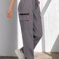 ✨👖 PROMO LIMITÉE 50% ! Pantalon Cargo Femme – Taille à Cordon, Poches, Coupe Droite, 3 Couleurs, Taille S-2XL, Style Athleisure 🏃‍♀️