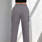 ✨👖 PROMO LIMITÉE 50% ! Pantalon Cargo Femme – Taille à Cordon, Poches, Coupe Droite, 3 Couleurs, Taille S-2XL, Style Athleisure 🏃‍♀️