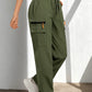✨👖 PROMO LIMITÉE 50% ! Pantalon Cargo Femme – Taille à Cordon, Poches, Coupe Droite, 3 Couleurs, Taille S-2XL, Style Athleisure 🏃‍♀️