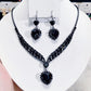 💎 50 % DE RÉDUCTION ! ✨ Parure de bijoux « Cœur étincelant » – Collier et boucles d'oreilles, élégante et légère 💖
