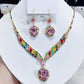 💎 50 % DE RÉDUCTION ! ✨ Parure de bijoux « Cœur étincelant » – Collier et boucles d'oreilles, élégante et légère 💖
