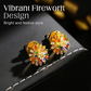 🥳💞Boucles d'oreilles clous motif feu d'artifice colorées pour femme