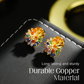 🥳💞Boucles d'oreilles clous motif feu d'artifice colorées pour femme