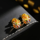 🥳💞Boucles d'oreilles clous motif feu d'artifice colorées pour femme