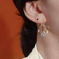 📢📢50 % DE RÉDUCTION⏰Boucles D'Oreilles Double Anneau Boule Zirconia Scintillante