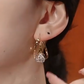 📢📢50 % DE RÉDUCTION⏰Boucles D'Oreilles Double Anneau Boule Zirconia Scintillante