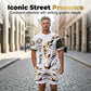 🦁 PROMO FLASH 50%🔥Ensemble Graphique Lion Homme – T-shirt + Short, Respirant, Streetwear Urbain, Tailles S-4XL, Idéal Été😎