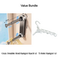 🧥 Porte-vêtements Télescopique Pliable à Ventouses 🪝