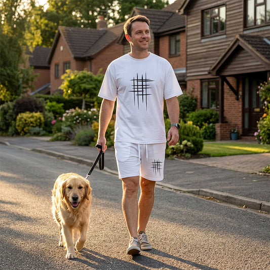 👕 Ensemble 2 Pièces Décontracté pour Homme – Coton Respirant, Coupe Ample, Taille Élastique ✨