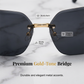 🕶️PROMO LIMITÉE 50% DE RÉDUCTION💥Lunettes Soleil Carrées Oversize Sans Monture – Verres Dégradés, Pailletés, Protection UV✨