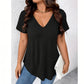 👕 PROMO LIMITÉE 50% DE RÉDUCTION ! 💥 T-Shirt Femme Col V Manches Courtes – Coupe Décontractée, Ourlet Courbé, Polyvalent ✨