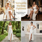 👗 PROMO LIMITÉE 50% DE RÉDUCTION ! 💥 Robe Maxi Sans Manches Col Carré – Tissu 3D, Fente Haute, Nœud Dos ✨