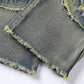 👖 50% DE RÉDUCTION 💥 Jean stretch jambes évasées homme – Effet usé, lavage vintage & patchwork – Denim confortable, look streetwear rétro – parfait pour un style décontracté ou affirmé ✨