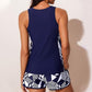 👙🎨 PROMO FLASH 50% ! Ensemble Maillot de Bain Ample Imprimé Color-Block – Haut Débardeur + Short, Tissu Extensible Séchage Rapide, Soutien-Gorge Rembourré, 3 Coloris, Tailles S-XL, Idéal Plage & Piscine 🏖️✨