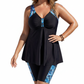 👙 57% DE RÉDUCTION !💐 Maillot de bain deux-pièces pour femme : haut ample et short – effet amincissant au niveau du ventre, shorty, bon maintien ✨