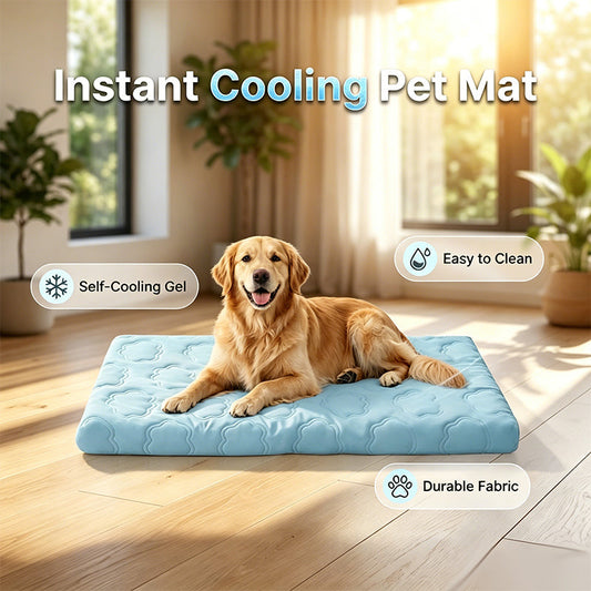 🐾 PROMO LIMITÉE 56% DE RÉDUCTION ! ❄️ Tapis Rafraîchissant Instantané pour Animaux – Anti-Rayures, Non Toxique, Facile à Nettoyer 🐶