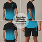 Ensemble T-Shirt et Short Dégradé 3D pour Homme - Tenue Estivale Casual 2 Pièces