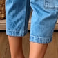 📢 PROMO FLASH 50%👖 Pantalon Jean Court Extensible Femme – Coupe Barrel Décontractée, Taille Mi-Haute, Poches Multiples, 2 Coloris, Tailles S-3XL, Idéal Quotidien ✨