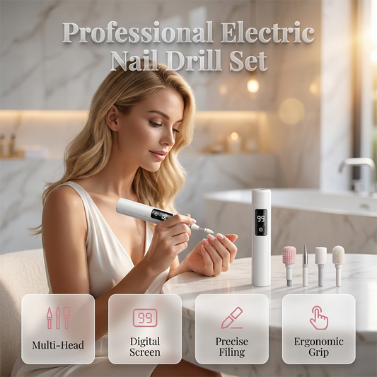 💎 50% DE RÉDUCTION ! ✨ Polisseuse à Ongles Électrique Professionnelle – Vitesse Réglable jusqu’à 99, 4 Embouts & Affichage Numérique – Manucure Parfaite à la Maison 💅🛠️