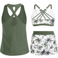 🌸🦋50%✨Ensemble tankini élégant – Coupe flatteuse, imprimé tendance.