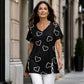 Women's Casual V-Neck Short Sleeve T-Shirt