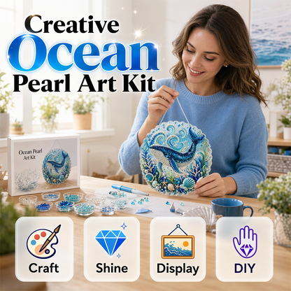 🌊OFFRE LIMITÉE : -49 %🎨💎Plaque à suspendre peinte à faire soi-même avec des perles de l'océan