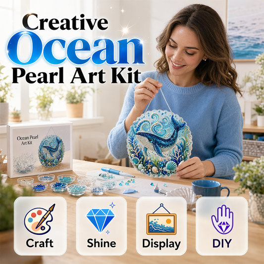 🌊OFFRE LIMITÉE : -45 %🎨💎Plaque à suspendre peinte à faire soi-même avec des perles de l'océan