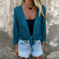 Top in Maglia a Rete Traspirante con Nodo Frontale da Donna