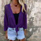 Top in Maglia a Rete Traspirante con Nodo Frontale da Donna