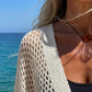 Top in Maglia a Rete Traspirante con Nodo Frontale da Donna