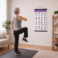 🧘 Affiche d’Exercices de Tai Chi pour Seniors – 60×40 cm – 16 Mouvements Illustrés – Version Marche ou Chaise – Guide Santé Quotidien 🏠