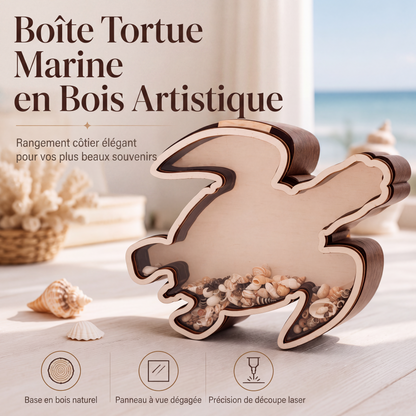 🎉 Soldes 2026 — Plus de 14 900 exemplaires vendus ! 🌊 Organisateur créatif en bois en forme de carapace de tortue de mer