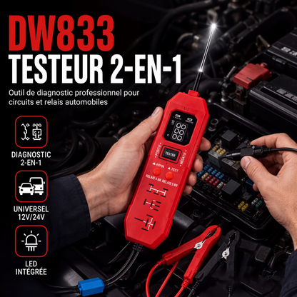🎉 Soldes 2026 — Plus de 20 500 exemplaires vendus ! 🔌 Testeur numérique 2-en-1 de circuits et relais automobiles ✨