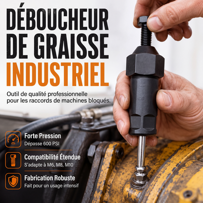🔧 -50% MAINTENANT ! 🚗 Déboucheur de raccords de graissage – Débouche les articulations obstruées en quelques secondes – Économisez du lubrifiant, gagnez du temps 🔩