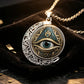 📢📢 -50% !! ⏰👁️ Collier pendentif vintage à l'œil omniscient – Motif travaillé, en alliage de zinc léger et style polyvalent ✨