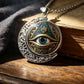 📢📢 -50% !! ⏰👁️ Collier pendentif vintage à l'œil omniscient – Motif travaillé, en alliage de zinc léger et style polyvalent ✨
