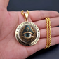📢📢 -50% !! ⏰👁️ Collier pendentif vintage à l'œil omniscient – Motif travaillé, en alliage de zinc léger et style polyvalent ✨