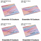 🌈 Craie temporaire pour cheveux – Couleur éclatante en quelques secondes, finition nacrée – Formule sûre et non toxique – Coffret de 12 teintes – Idéal pour fêtes et événements 🎉✨
