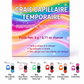 🌈 Craie temporaire pour cheveux – Couleur éclatante en quelques secondes, finition nacrée – Formule sûre et non toxique – Coffret de 12 teintes – Idéal pour fêtes et événements 🎉✨
