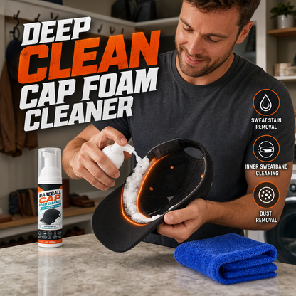 🔥 2 achetés 1 offerts 🧢 Nettoyant moussant sans rinçage pour casquettes baseball, élimine les taches sans abîmer le tissu ✨