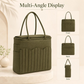 🧶🧵 Sac de rangement en toile – Compartiments pour aiguilles, œillets pour fil, poches intérieures, gardez votre matériel de couture organisé et à portée de main, partout avec vous 🌿✨