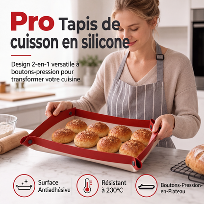 Tapis de cuisson en silicone réutilisable antiadhésif
